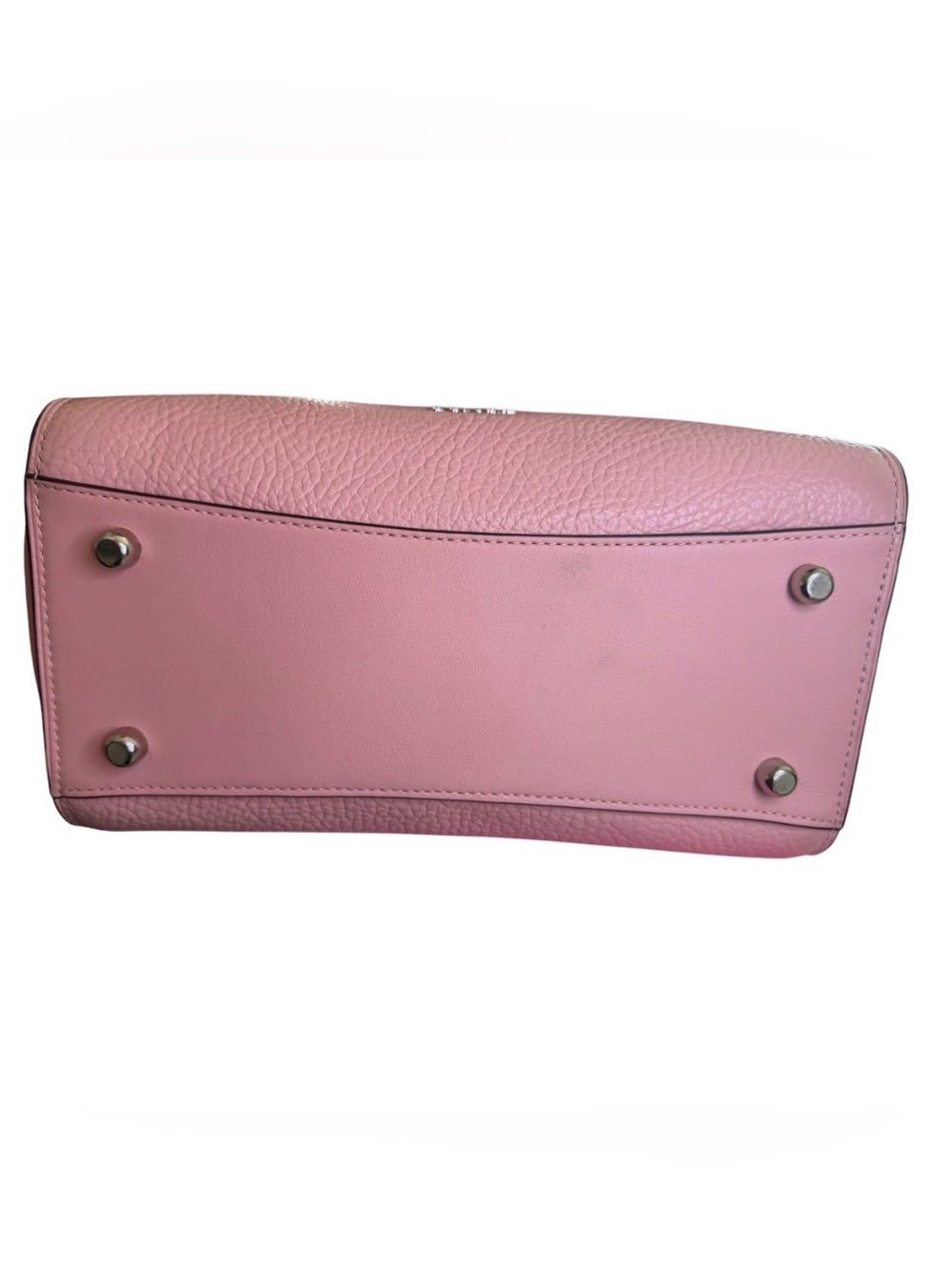COACH Pink Pebble Leather Turnlock Satchel Authentic - Picture 6 of 8